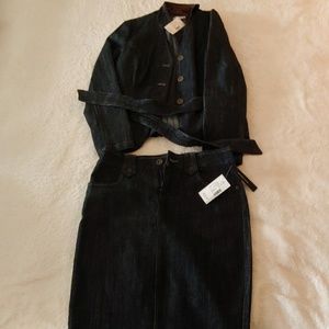 2 piece Jean jacket and skirt